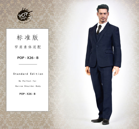 IN-STOCK POPTOYS 1/6 X26-B Narrow Shoulder Men's Suit Suits